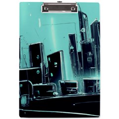 Buildings City Urban Destruction Background A4 Acrylic Clipboard by Ravend