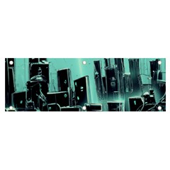 Buildings City Urban Destruction Background Banner And Sign 6  X 2  by Ravend