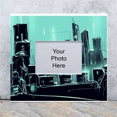 Buildings City Urban Destruction Background White Wall Photo Frame 5  X 7  by Ravend