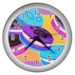 Cookies Chocolate Cookies Sweets Snacks Baked Goods Food Wall Clock (silver) by Ravend