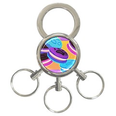 Cookies Chocolate Cookies Sweets Snacks Baked Goods Food 3-ring Key Chain by Ravend