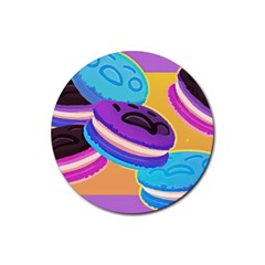 Cookies Chocolate Cookies Sweets Snacks Baked Goods Food Rubber Coaster (round) by Ravend