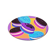 Cookies Chocolate Cookies Sweets Snacks Baked Goods Food Sticker Oval (10 Pack) by Ravend