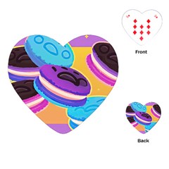 Cookies Chocolate Cookies Sweets Snacks Baked Goods Food Playing Cards Single Design (heart) by Ravend