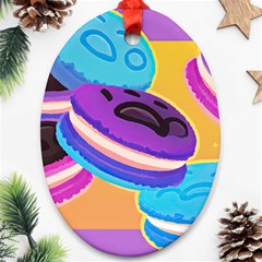 Cookies Chocolate Cookies Sweets Snacks Baked Goods Food Oval Ornament (two Sides) by Ravend