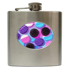 Cookies Chocolate Cookies Sweets Snacks Baked Goods Hip Flask (6 Oz) by Ravend