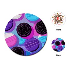 Cookies Chocolate Cookies Sweets Snacks Baked Goods Playing Cards Single Design (round) by Ravend