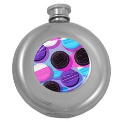 Cookies Chocolate Cookies Sweets Snacks Baked Goods Round Hip Flask (5 Oz) by Ravend