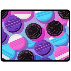 Cookies Chocolate Cookies Sweets Snacks Baked Goods One Side Fleece Blanket (large) by Ravend