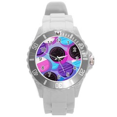 Cookies Chocolate Cookies Sweets Snacks Baked Goods Round Plastic Sport Watch (l) by Ravend