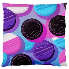 Cookies Chocolate Cookies Sweets Snacks Baked Goods Large Premium Plush Fleece Cushion Case (two Sides) by Ravend