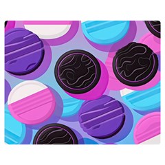 Cookies Chocolate Cookies Sweets Snacks Baked Goods One Side Premium Plush Fleece Blanket (medium) by Ravend