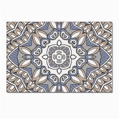 Flower Art Decorative Mandala Pattern Ornamental Postcards 5  X 7  (pkg Of 10) by Ravend