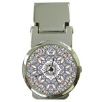 Flower Art Decorative Mandala Pattern Ornamental Money Clip Watches Front