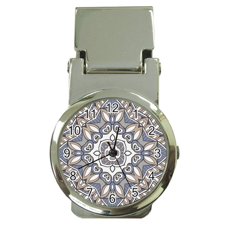 Flower Art Decorative Mandala Pattern Ornamental Money Clip Watches