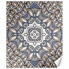 Flower Art Decorative Mandala Pattern Ornamental Canvas 8  X 10  by Ravend