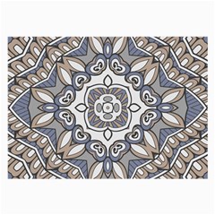 Flower Art Decorative Mandala Pattern Ornamental Large Glasses Cloth by Ravend