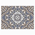 Flower Art Decorative Mandala Pattern Ornamental Large Glasses Cloth (2 Sides) Front