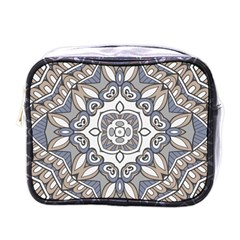 Flower Art Decorative Mandala Pattern Ornamental Mini Toiletries Bag (one Side) by Ravend