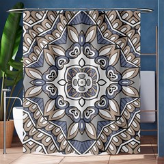 Flower Art Decorative Mandala Pattern Ornamental Shower Curtain 60  X 72  (medium)  by Ravend