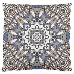 Flower Art Decorative Mandala Pattern Ornamental Large Cushion Case (one Side) by Ravend