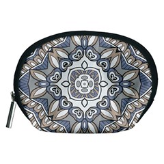 Flower Art Decorative Mandala Pattern Ornamental Accessory Pouch (medium) by Ravend