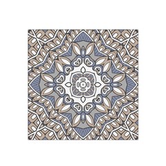 Flower Art Decorative Mandala Pattern Ornamental Satin Bandana Scarf 22  X 22  by Ravend