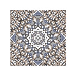 Flower Art Decorative Mandala Pattern Ornamental Square Satin Scarf (30  X 30 ) by Ravend