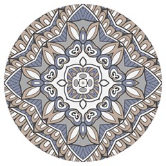 Flower Art Decorative Mandala Pattern Ornamental Round Trivet by Ravend