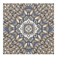 Flower Art Decorative Mandala Pattern Ornamental Banner And Sign 4  X 4  by Ravend