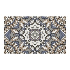 Flower Art Decorative Mandala Pattern Ornamental Banner And Sign 5  X 3  by Ravend