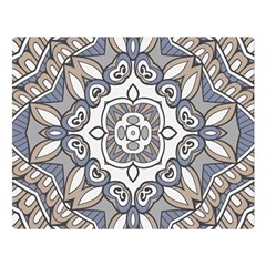 Flower Art Decorative Mandala Pattern Ornamental One Side Premium Plush Fleece Blanket (large) by Ravend