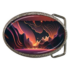 Fire Flame Burn Hot Heat Light Burning Orange Belt Buckles by Ravend