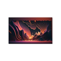 Fire Flame Burn Hot Heat Light Burning Orange Sticker (rectangular) by Ravend