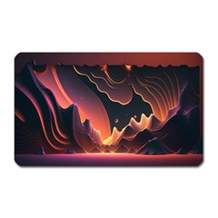 Fire Flame Burn Hot Heat Light Burning Orange Magnet (rectangular) by Ravend