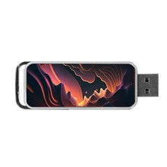 Fire Flame Burn Hot Heat Light Burning Orange Portable Usb Flash (one Side) by Ravend