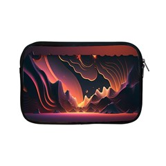 Fire Flame Burn Hot Heat Light Burning Orange Apple Ipad Mini Zipper Cases by Ravend