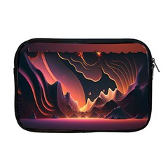 Fire Flame Burn Hot Heat Light Burning Orange Apple Macbook Pro 17  Zipper Case