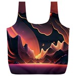 Fire Flame Burn Hot Heat Light Burning Orange Full Print Recycle Bag (XXXL) Back