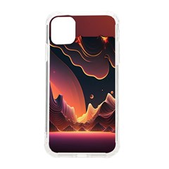 Fire Flame Burn Hot Heat Light Burning Orange Iphone 11 Tpu Uv Print Case by Ravend