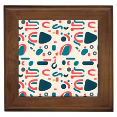 Shapes Pattern  Framed Tile by Sobalvarro