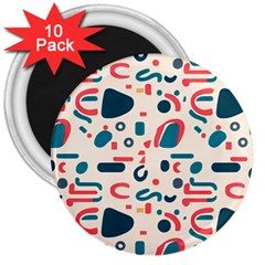 Shapes Pattern  3  Magnets (10 Pack)  by Sobalvarro