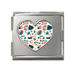 Shapes Pattern  Mega Link Heart Italian Charm (18mm) by Sobalvarro