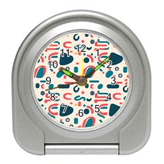 Shapes Pattern  Travel Alarm Clock by Sobalvarro