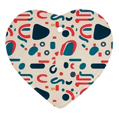 Shapes Pattern  Heart Ornament (two Sides) by Sobalvarro