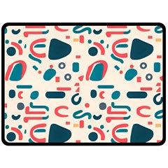 Shapes Pattern  One Side Fleece Blanket (large) by Sobalvarro