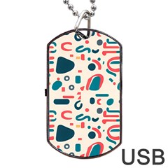 Shapes Pattern  Dog Tag Usb Flash (one Side) by Sobalvarro