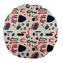 Shapes Pattern  Large 18  Premium Flano Round Cushions by Sobalvarro