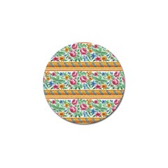 Flower Fabric Fabric Design Fabric Pattern Art Golf Ball Marker by Ravend