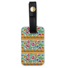 Flower Fabric Fabric Design Fabric Pattern Art Luggage Tag (one Side) by Ravend